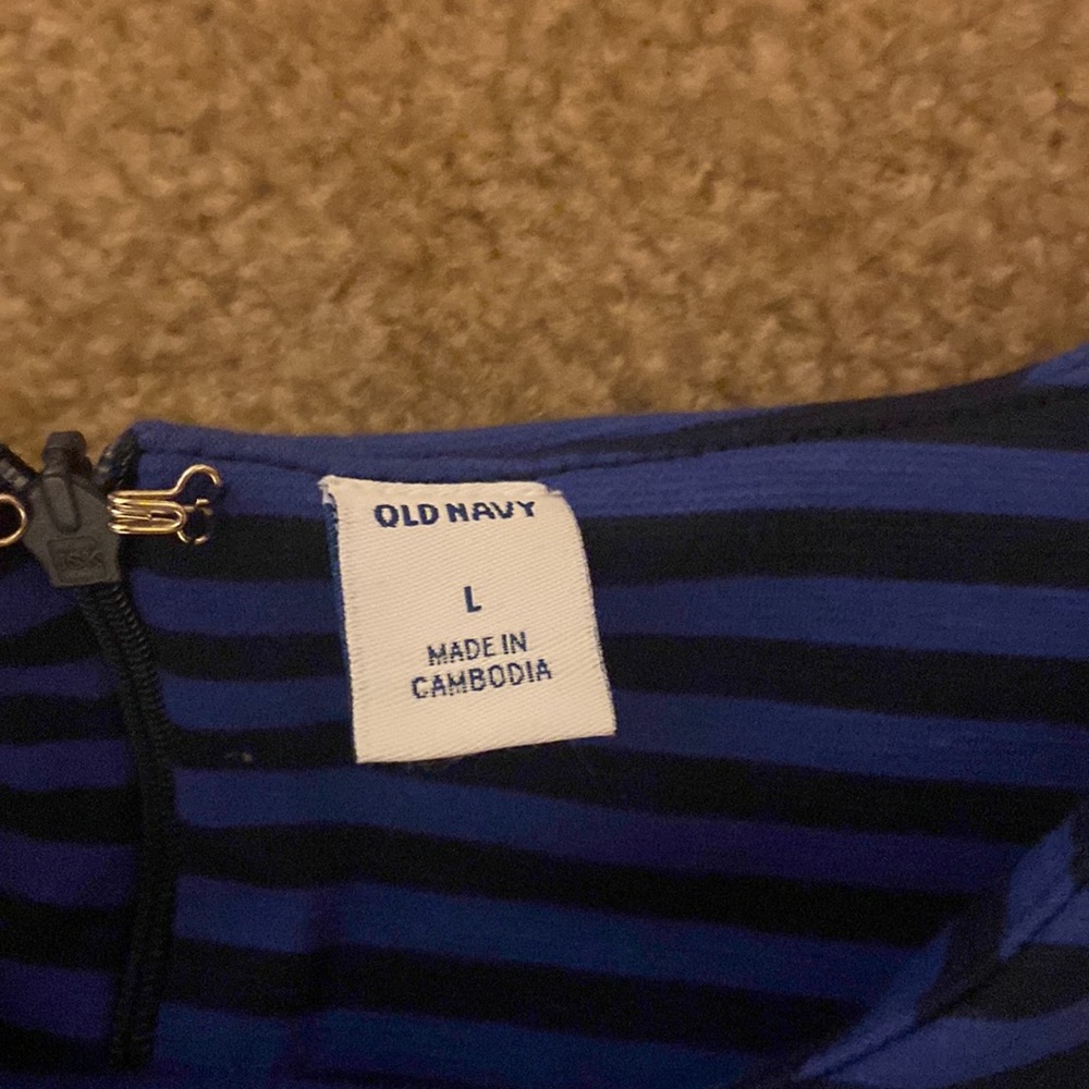 NWT Old Navy Blue & Black Striped Dress - Picture 6 of 8